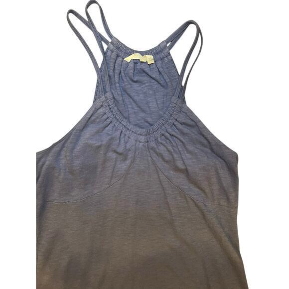 Athleta Dress Women Medium Dress Sundress Heathered Blue High Neck Strappy Knit - Picture 2 of 7